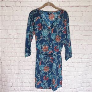 GAP Blue Floral Long Sleeve Dress Woman’s Size‎ Small